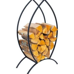 Polttopuuteline DEIA Forest 52x25xK90 cm, musta*Home4you Outlet