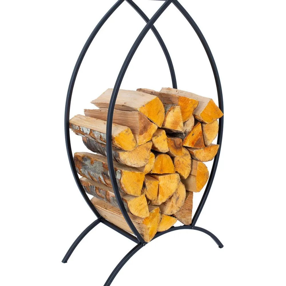 Polttopuuteline DEIA Forest 52x25xK90 cm, musta*Home4you Outlet