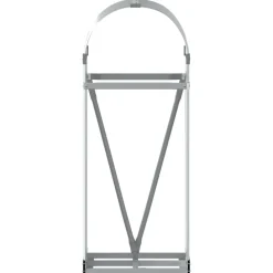 Polttopuuteline hopea 40x45x100 cm galvanoitu teräs*FinePRICE Sale