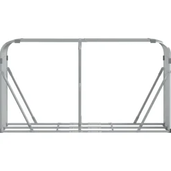 Polttopuuteline hopea 180x45x100 cm galvanoitu teräs*FinePRICE Discount