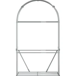 Best Polttopuuteline hopea 120x45x210 cm galvanoitu teräs Polttopuutelineet