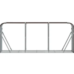 Hot Polttopuuteline ruskea 234x45x100 cm galvanoitu teräs Polttopuutelineet|Takkavälineet