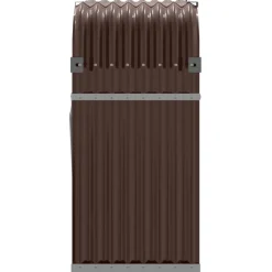 Discount Polttopuuteline ruskea 120x45x100 cm galvanoitu teräs Polttopuutelineet