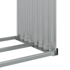Discount Polttopuuteline vaaleanharmaa 120x45x100 cm galvanoitu teräs Polttopuutelineet