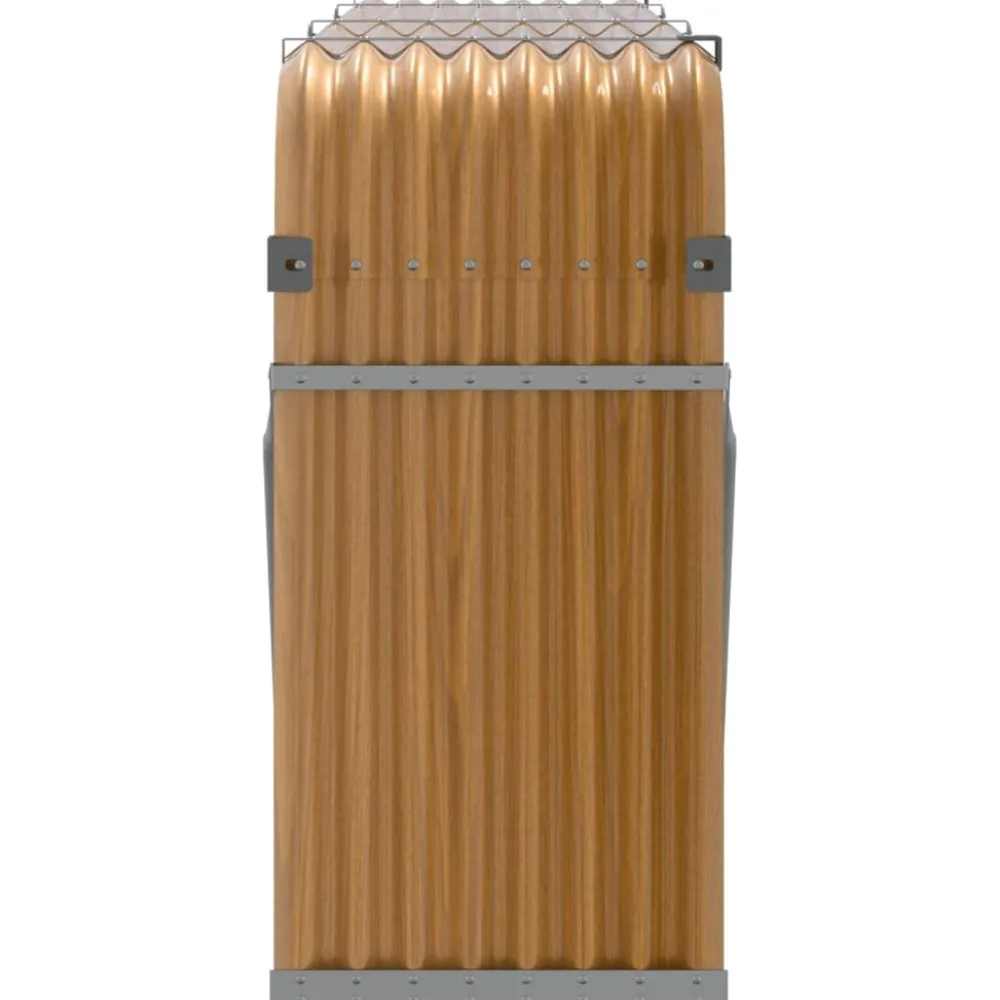 Polttopuuteline vaaleanruskea 120x45x210 cm galvanoitu teräs*FinePRICE Outlet