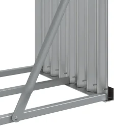 Polttopuuteline vaaleanruskea 120x45x210 cm galvanoitu teräs*FinePRICE Outlet