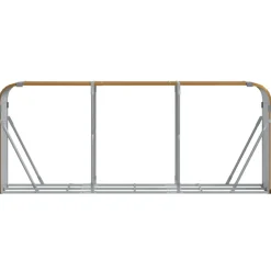 Polttopuuteline vaaleanruskea 120x45x210 cm galvanoitu teräs*FinePRICE Outlet