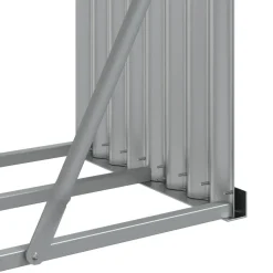 Clearance Polttopuuteline vaaleanruskea 300x45x100 cm galvanoitu teräs Polttopuutelineet