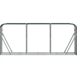 Sale Polttopuuteline vihreä 234x45x100 cm galvanoitu teräs Polttopuutelineet
