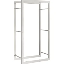 Polttopuuteline 50x28x94 cm ruostumaton teräs*FinePRICE Online