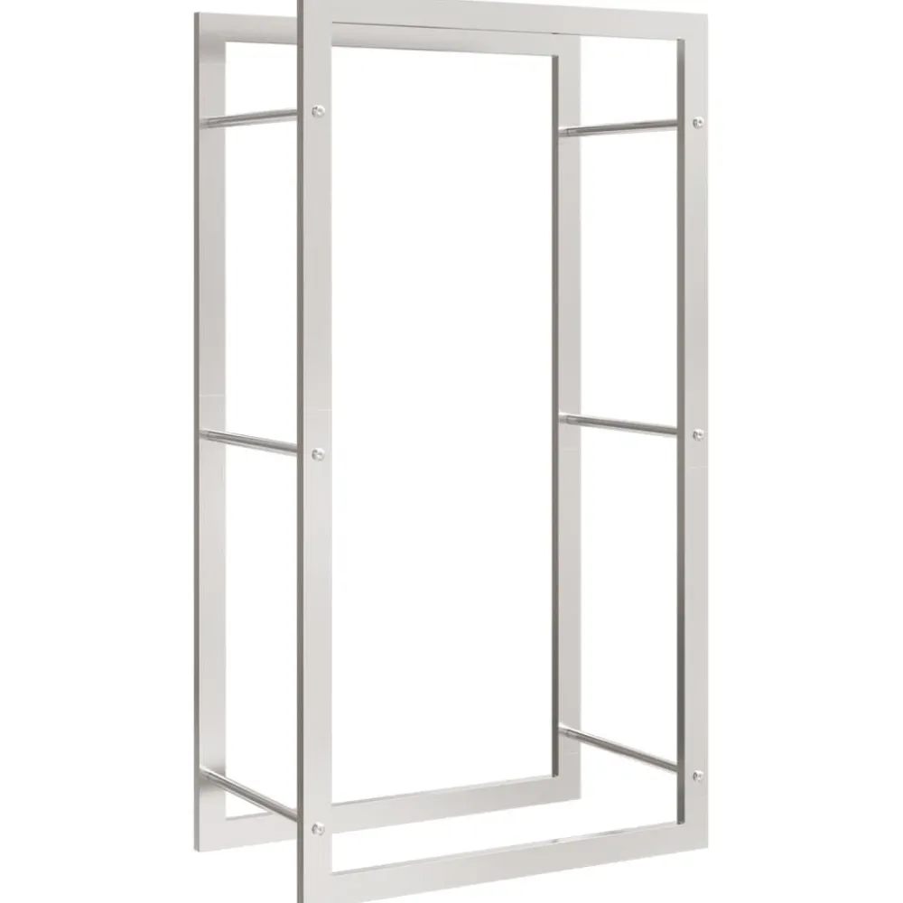 Polttopuuteline 50x28x94 cm ruostumaton teräs*FinePRICE Online