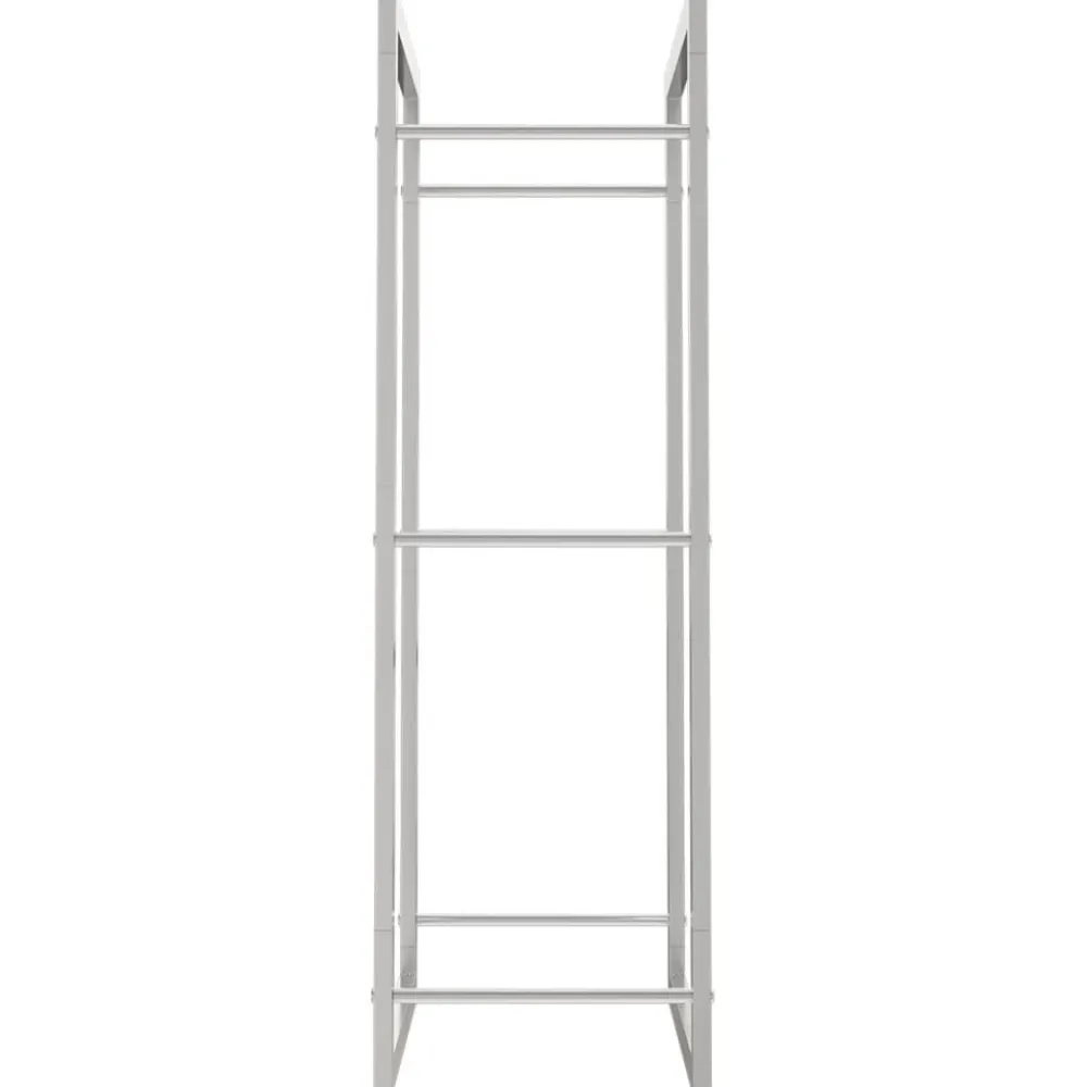 Polttopuuteline 50x28x94 cm ruostumaton teräs*FinePRICE Online