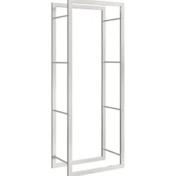 Polttopuuteline 50x28x132 cm ruostumaton teräs*FinePRICE Discount