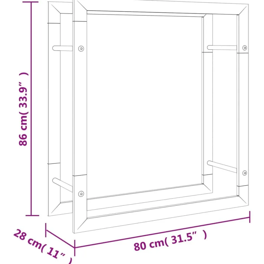 Sale Polttopuuteline 80x28x86 cm ruostumaton teräs Polttopuutelineet