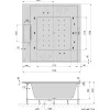 Poreamme Came Falls, 1750x1750x500mm, 720l, valkoinen*Interia New
