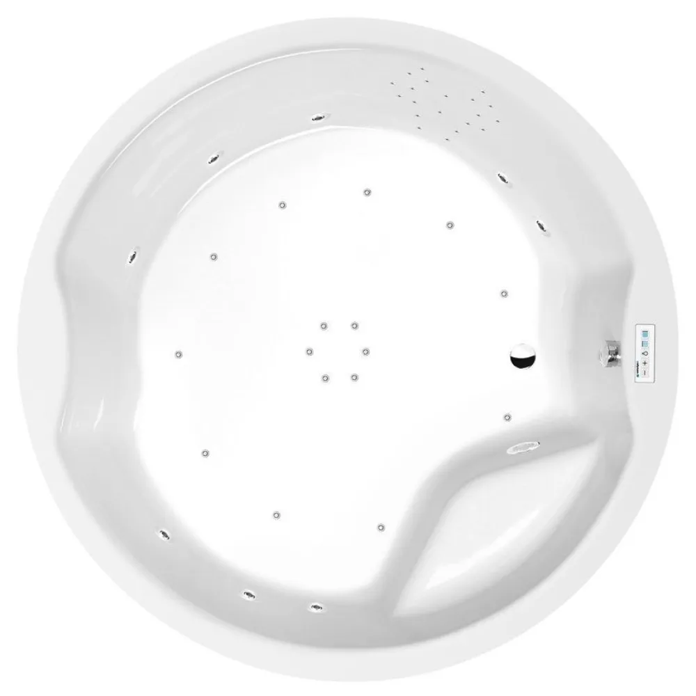 Poreamme Royal Highline Hydro-Air, 1720x1720x490mm, 580l, valkoinen*Interia Discount