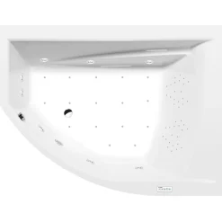 Best Poreamme Tandem Highline Hydro-Air, 1700x1300x500mm, oikea, 395l, valkoinen Poreammeet