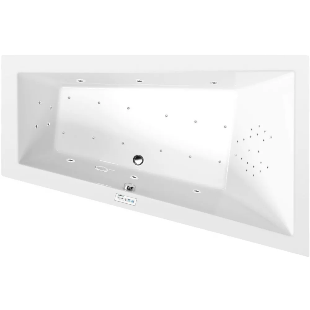 Poreamme Triangl Highline Hydro-Air, 1800x1200x500mm, oikea, 350l, valkoinen*Interia Outlet