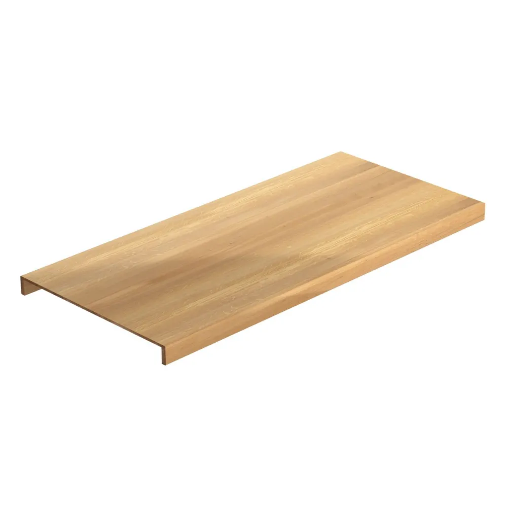 Clearance Porrasaskelma Premium 590mm kaksoisaskelma tammi lakattu eri leveyksiä Portaat