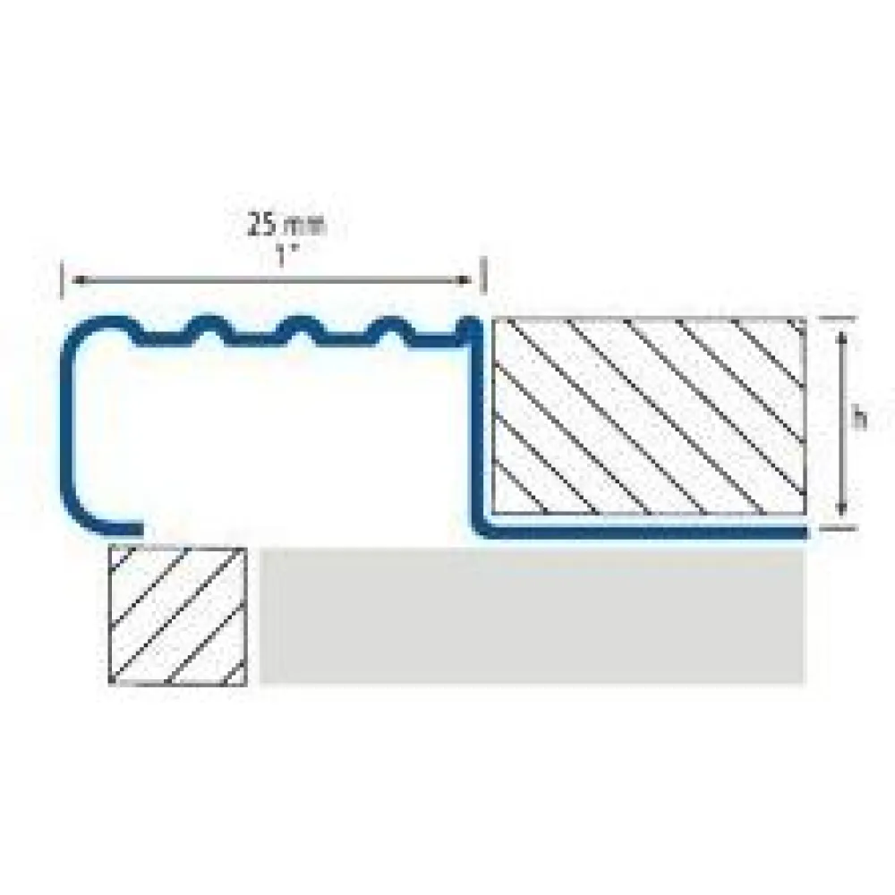 Porraslistan kulmapala rst e-248s, 12.5mm, eri värejä*Euroshrink