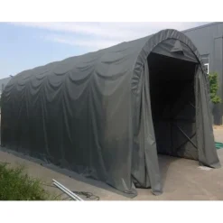 Clearance Pressutalli XXL 4,5x9m oviaukko 4.3x2.88m 500g/m2 harmaa Pressutallit