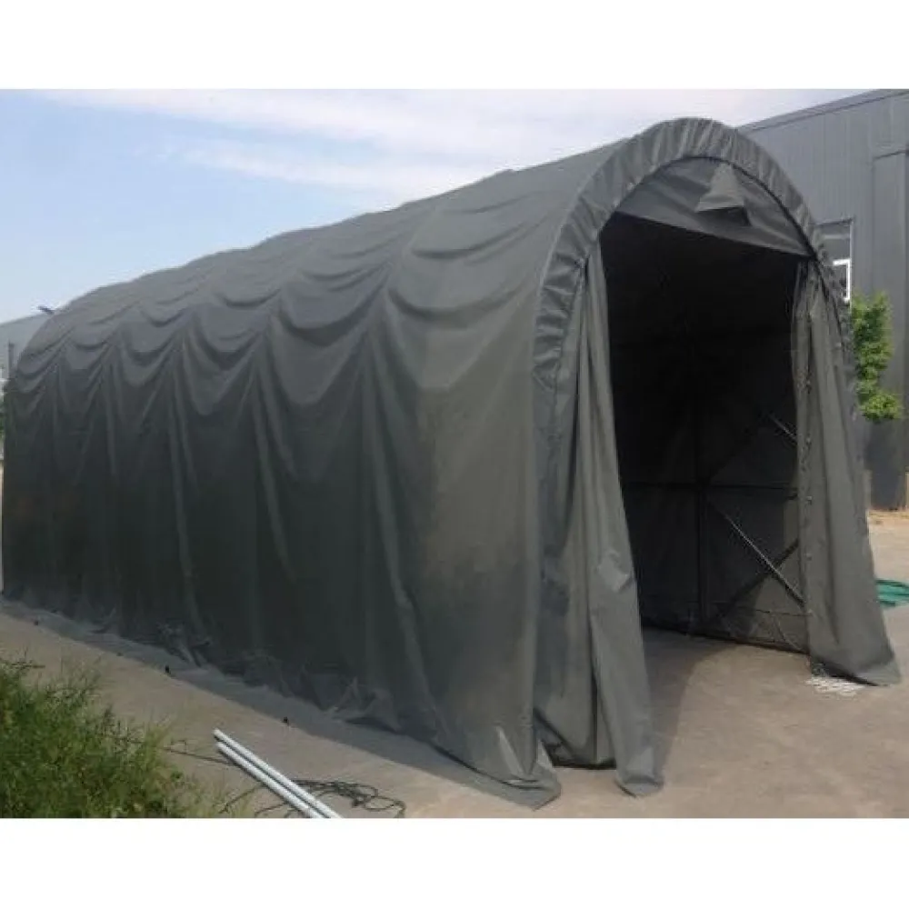 Clearance Pressutalli XXL 4,5x9m oviaukko 4.3x2.88m 500g/m2 harmaa Pressutallit