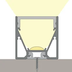 Discount Profiili LED-nauhalle Maxi U 2m musta Led-Muuntajat Ja Led-Tarvikkeet