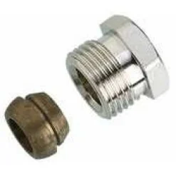 Clearance Puserrusliitin 3/8 RA-VENTTIILILLE Patteritermostaatit