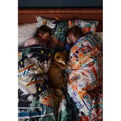 Discount Pussilakanasetti x Linnanmäki Lintsi 150x210cm multi Vuodevaatteet