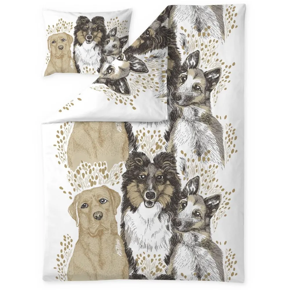 Pussilakanasetti Ystävykset, 150x210cm, beige*Vallila Outlet