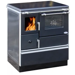Puuliesi Alfa 70 LUX lasiovella, 6,3 kW, 65 m2, hormilähtö oikealla*SVT Discount