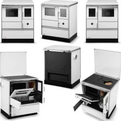 Hot Puuliesi Alfa 70 LUX lasiovella, 6,3 kW, 65 m2, hormilähtö vasemmalla Puuhellat