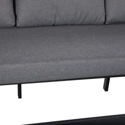 Puutarhakalustesetti LONA pöytä, sohva ja 2 tuolia, harmaa/musta*Home4you Sale