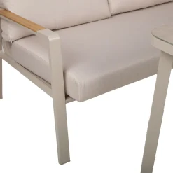 Puutarhakalustesetti UPLAND pöytä ja kulmasohva, beige*Home4you Hot