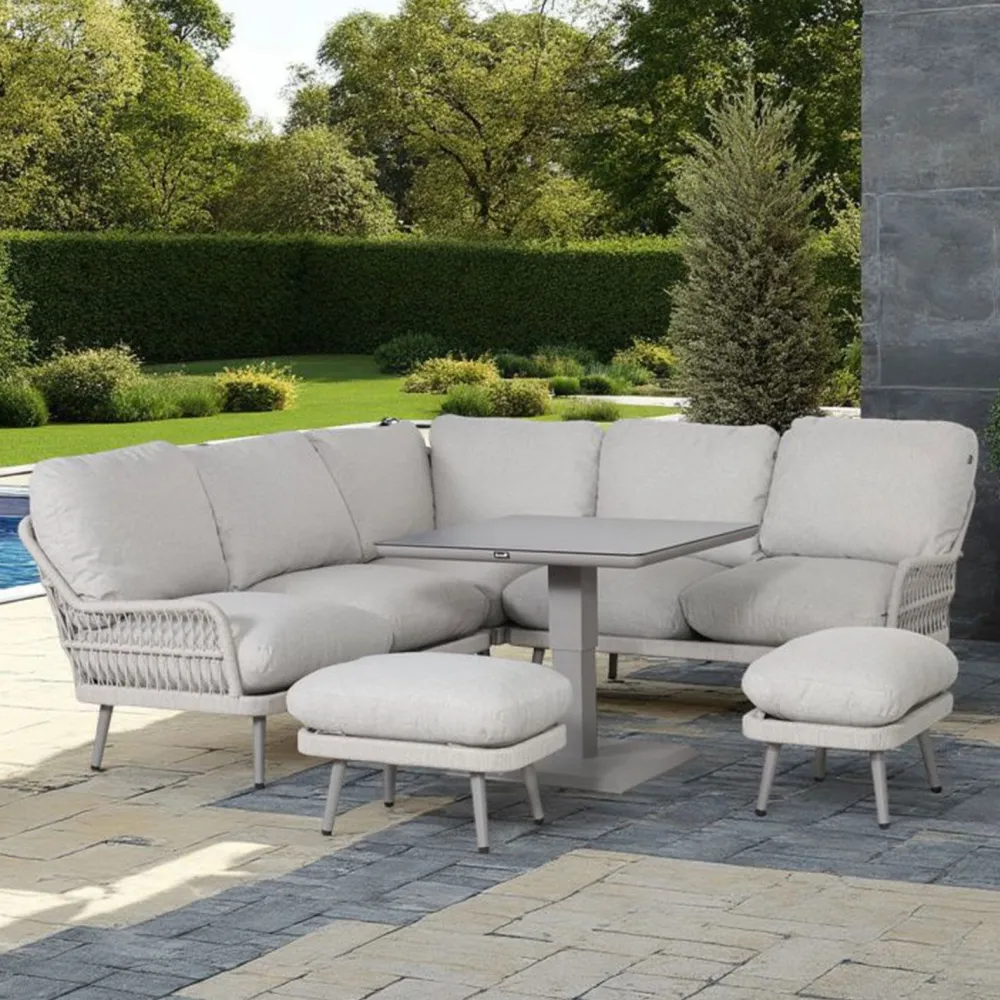 Puutarhakalustesetti MARENDA 4-osainen, harmaa/beige*Home4you Discount