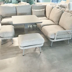 Puutarhakalustesetti MARENDA 4-osainen, harmaa/beige*Home4you Discount