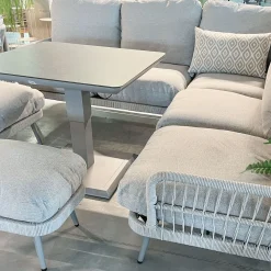 Puutarhakalustesetti MARENDA 4-osainen, harmaa/beige*Home4you Discount