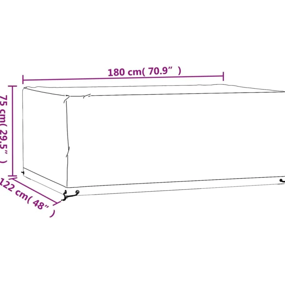 Online Puutarhakalustesuoja 8 purjerengasta 180x122x75 cm suorakaide Terassin Sisustus|Terassin Sisustus