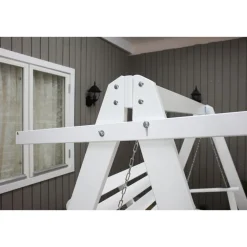 New Puutarhakeinu katoksella Pelle 165cm valkoinen/sininen Pihakeinut