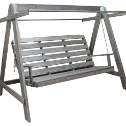 New Puutarhakeinu katoksella Pelle 165cm harmaa Pihakeinut