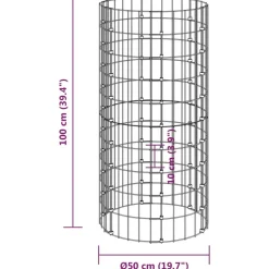 Outlet Puutarhakomposti Ø50x100 cm galvanoitu teräs (15942) Puutarhakompostorit