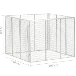 Puutarhakomposti 100x100x77 cm galvanoitu rauta (46150)*FinePRICE Best