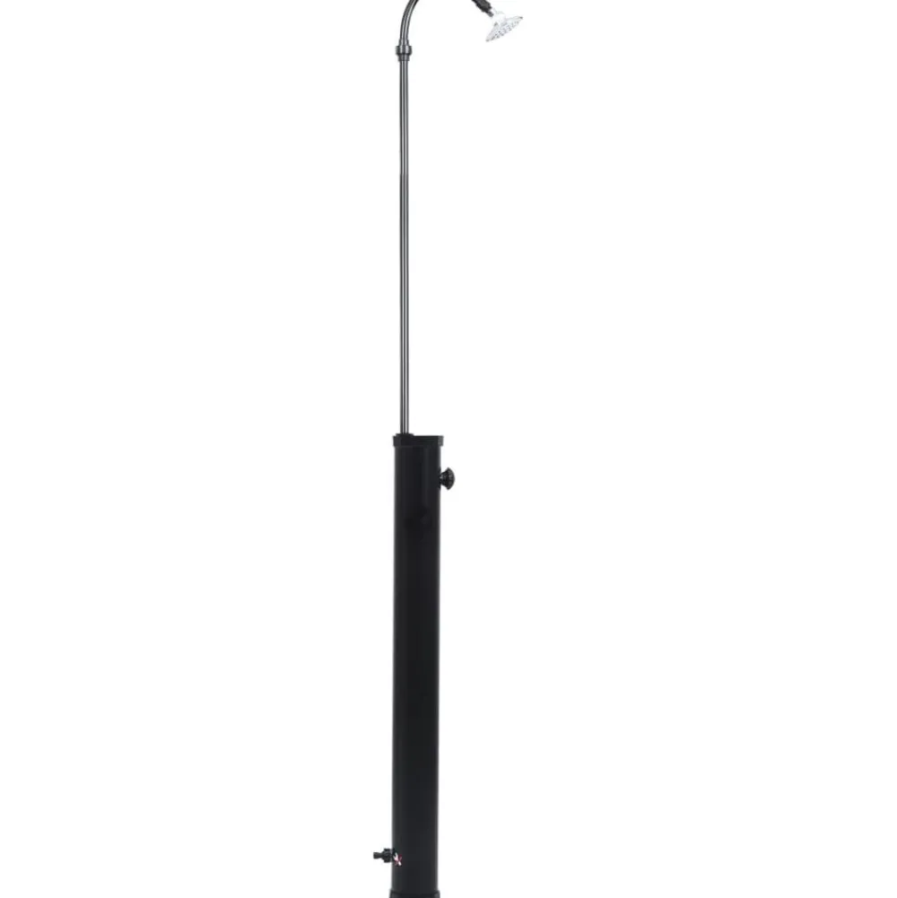 Puutarhan aurinkovoimasuihku musta 215 cm 8 l*FinePRICE Discount