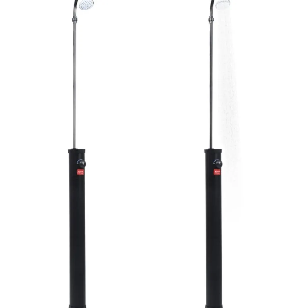 Puutarhan aurinkovoimasuihku musta 215 cm 8 l*FinePRICE Discount