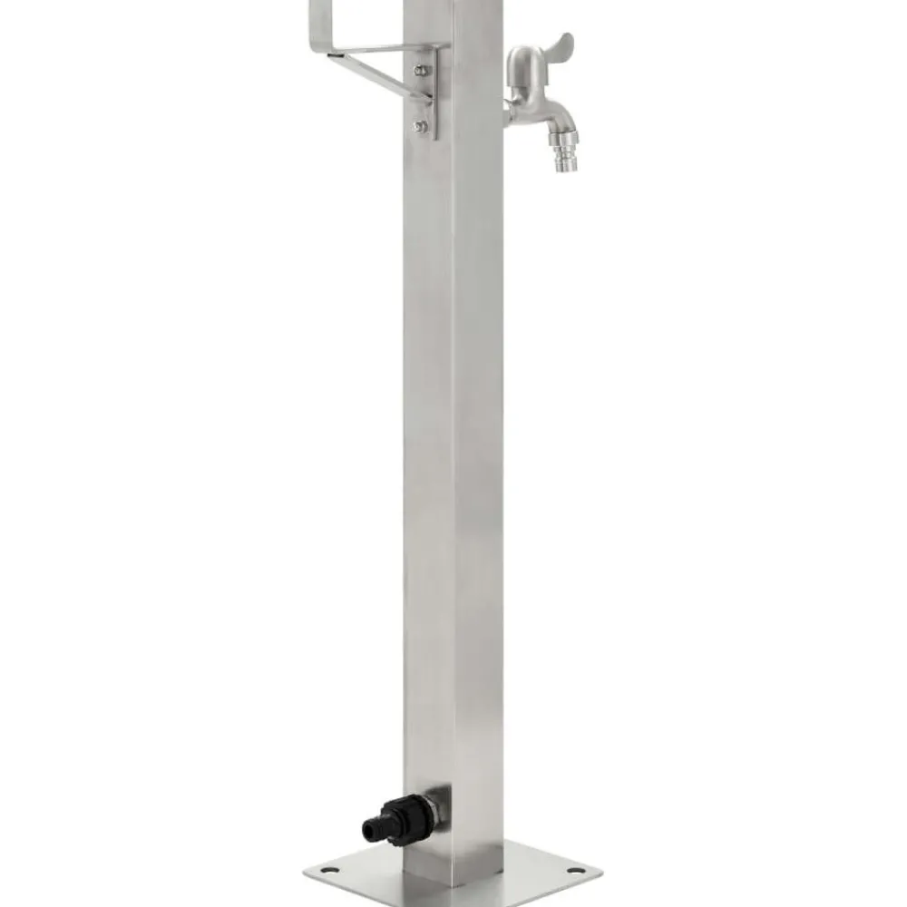 Puutarhan hanapylväs neliskulmainen ruostumaton teräs 65 cm*FinePRICE Online