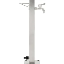 Puutarhan hanapylväs neliskulmainen ruostumaton teräs 65 cm*FinePRICE Online