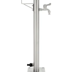 Sale Puutarhan hanapylväs pyöreä ruostumaton teräs 65 cm Sadevesitynnyrit