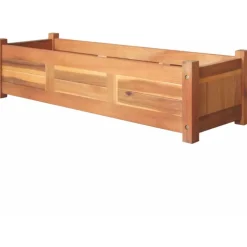 Outlet Puutarhan korotettu kukkalaatikko akaasiapuu 100x30x25 cm Istutuslaatikot