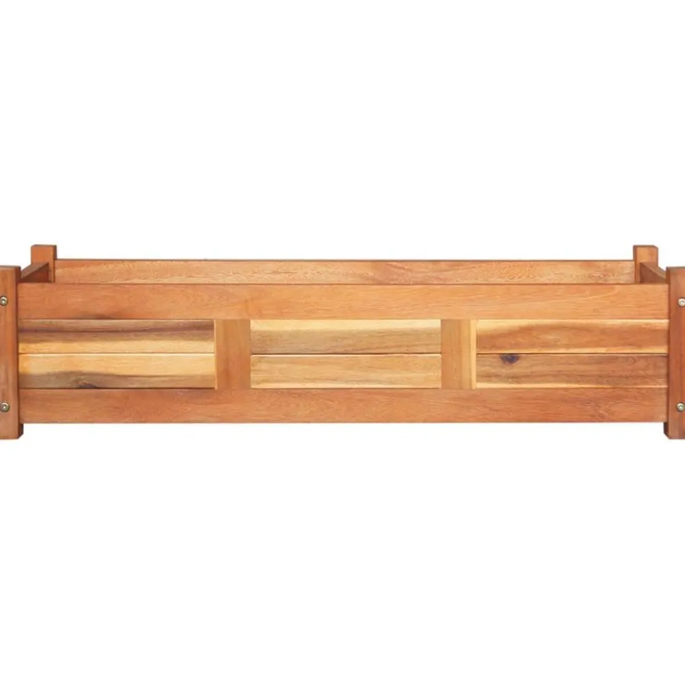 Outlet Puutarhan korotettu kukkalaatikko akaasiapuu 100x30x25 cm Istutuslaatikot
