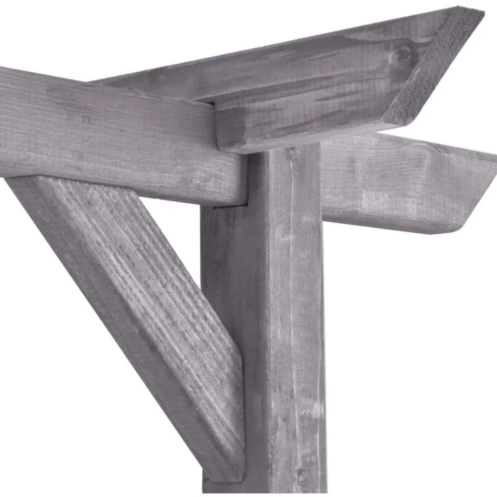 Puutarhan pergola harmaa 200x40x205 cm kyllästetty mänty*FinePRICE Clearance